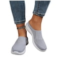 thumbnail image 1 of Miqool Women's Breathable Knit Mesh Slip-On Mule Sneakers, Lightweight Backless Walking Shoes for Casual Daily Wear, 1 of 1