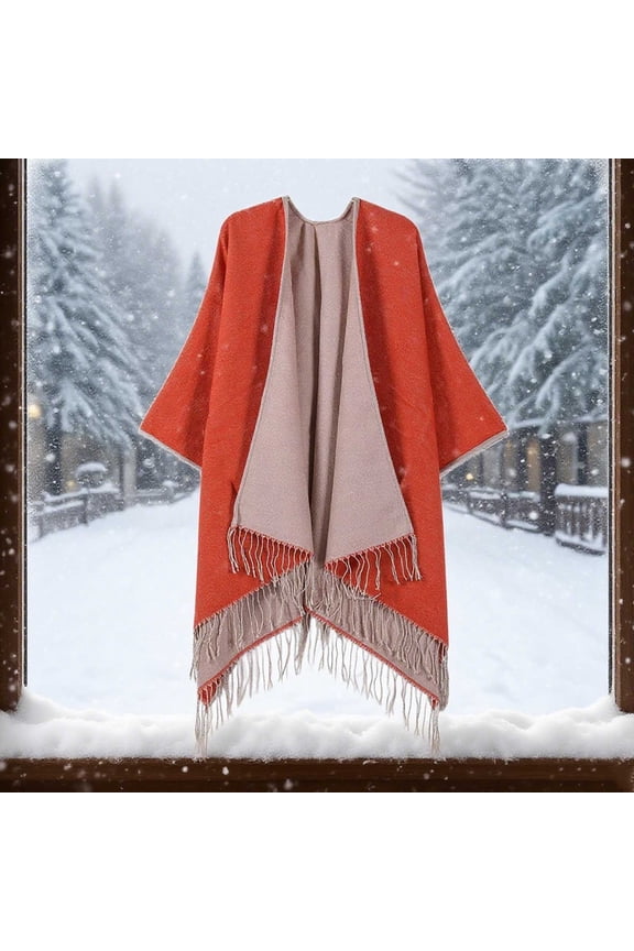 Women's Elegant Shawl Wraps Soft Open Front Poncho Sweater for Spring Fall Winter