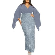 chinese dress ladies Grotto Goddess Silk Twist Front Batwing Maxi Dress main image 0