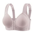 thumbnail image 1 of Miqool Women's Front Closure Post Surgery Compression Bra Comfort and Double Support Wirefree Bra Full Coverage Everyday Bra with Adjustable Straps, 1 of 5