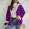 thumbnail image 1 of Miqool Women's Hooded Flannel Shirt Jacket Fleece Lined Full Zip Fall Winter Plaid Shacket, 1 of 7
