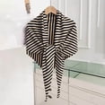 thumbnail image 1 of Miqool Women's Knotted Shawl Wraps Stripes Knitted Scarf Travel Sweater Cape Shoulder Tops for Fall Winter, 1 of 3