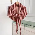 thumbnail image 1 of Miqool Women's Knotted Shawl Wraps Stripes Knitted Scarf Travel Sweater Cape Shoulder Tops for Fall Winter, 1 of 3