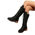 thumbnail image 1 of Miqool Women's Lace Up Back Knee High Fashion Boots, 1 of 9
