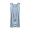 thumbnail image 1 of Miqool Women's Modal Nightgowns V Neck Sleeveless Tank Sleepwear Soft Sleep Shirts Nightshirt Comfy Pajama Dress Nightwear, M-2XL, 1 of 4