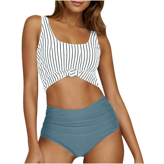 Miqool Women's One Piece Swimsuits Cutout Front Tie Tummy Control Bathing Suits Color Block Slimming Athletic Modest Swimwear