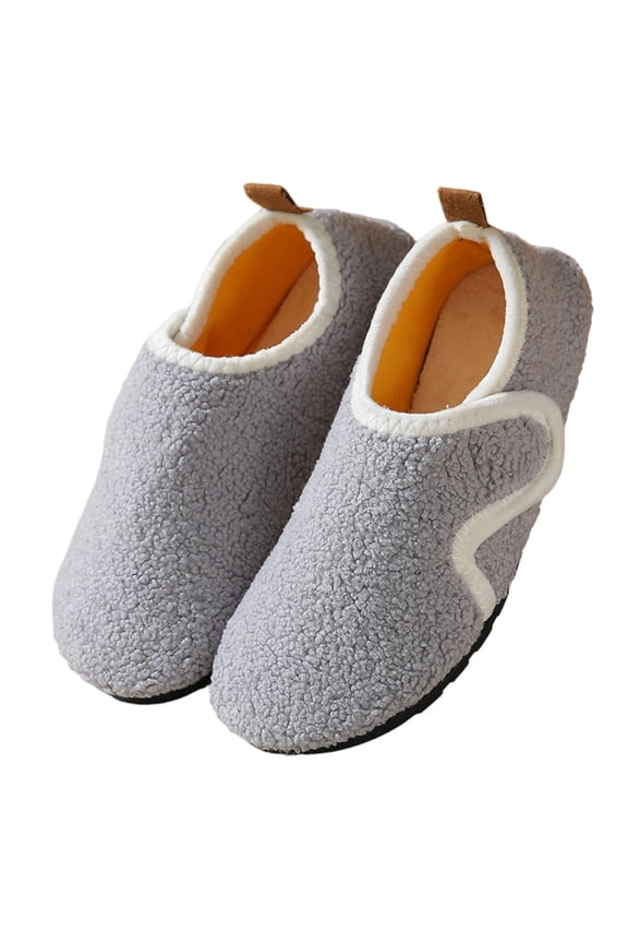 Women's Sock-Style Slippers Lightweight Comfy Warm Fleece-Lined House Shoes Thick Sole Anti-Slip Indoor Outdoor Bedroom Travel