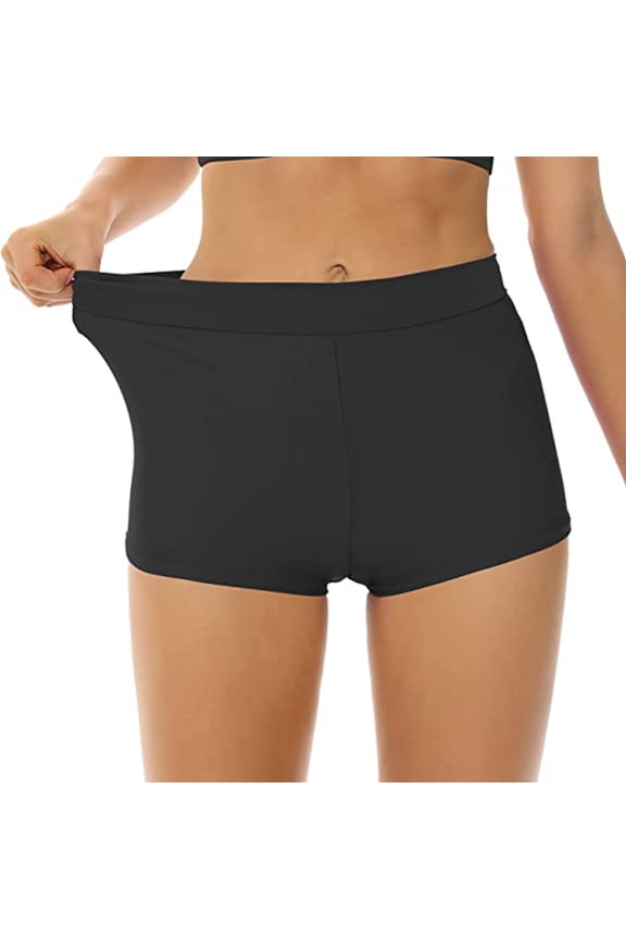 Women's Swim Shorts High Waisted Bathing Suit Bottoms Full Coverage Swimsuit Bottoms Boy Shorts Tummy Control Swim Board Shorts Swimwear