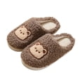 thumbnail image 1 of Miqool Women's Teddy Fleece Bear Slippers Warm Plush House Shoes Thick Sole Cozy Indoor Outdoor Fall Winter Footwear, 1 of 8