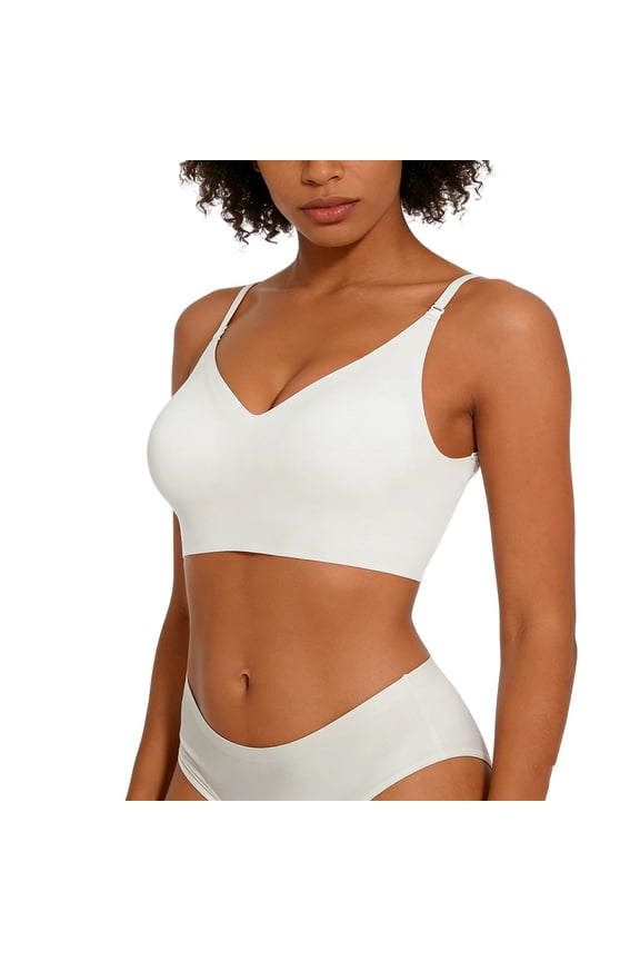 Women's U-back Convertible Bralettes Seamless Wireless Comfortable Everyday Padded Sports Bra with Soft Support