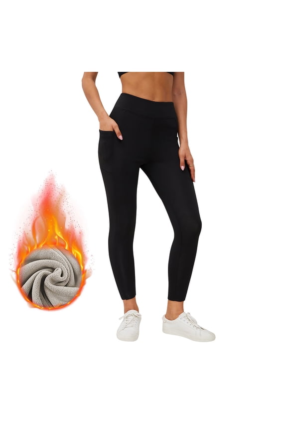 Women's Yoga Leggings No See Through Thermal Base Layer Pants Long Underwear Soft Long Johns for Hiking Skiing