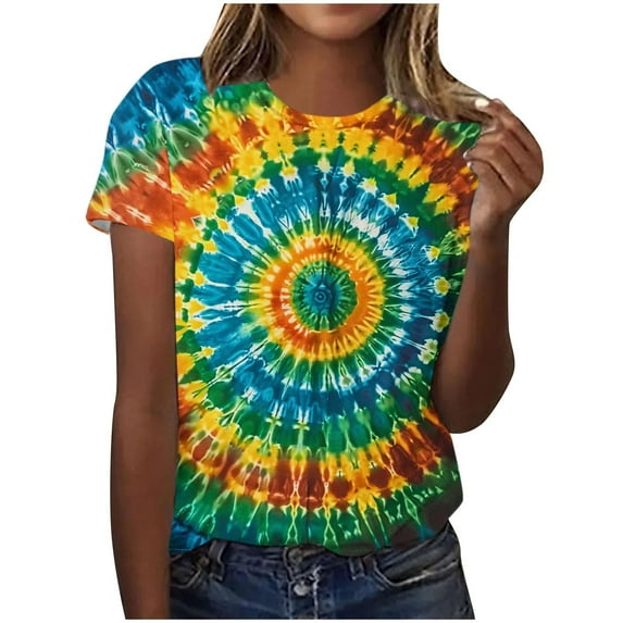 Miqool Women's and Women's Plus Novelty Graphic Tees Short Sleeve Crewneck Tunic Tops Vintage T-Shirts Retro Western Shirts Blouses