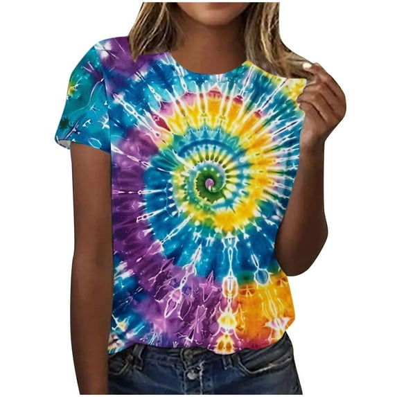 Miqool Women's and Women's Plus Novelty Graphic Tees Short Sleeve Crewneck Tunic Tops Vintage T-Shirts Retro Western Shirts Blouses