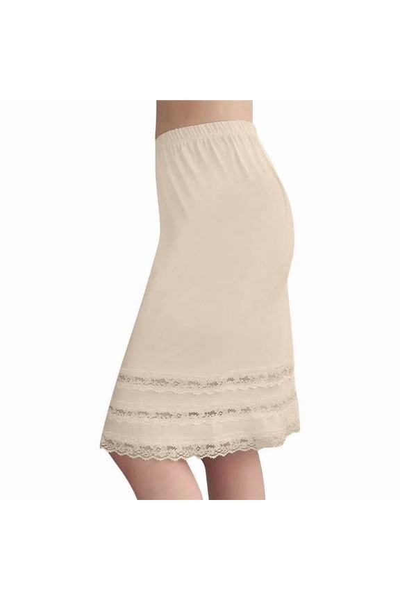 Womens Half Slips for Under Dresses Half Slip Lace Trim Half Slips for Under Dresses Knee Length 19-26 inch