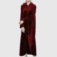 thumbnail image 1 of Miqool Womens Housecoat Zip Robe Plus Size Winter Hooded Bathrobe Coral Velvet Full Length Pajamas with Pockets, 1 of 4