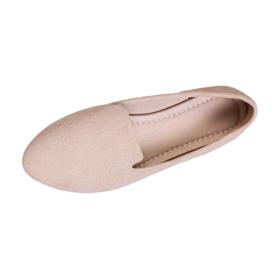 Miqool Womens Loafers Slip On Flat Shoes Round Toe Faux Suede Moccasins Comfortable Casual Fall Winter Walking Driving Shoes