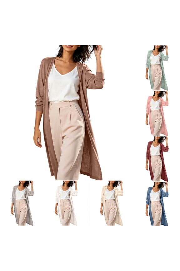 Womens Long Cardigan Sweaters Lightweight Casual Draped Dusters Coat Open Front Ice Silk Sun Protection Kimono Cardigans
