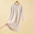 thumbnail image 1 of Miqool Womens Long Sleeve Nightgowns Sleep Shirts Night Shirts Night Gown House Dresses Ladies Night Dress, 1 of 7