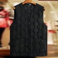 thumbnail image 1 of Miqool Womens Puffer Vest Lightweight Crew Collar Sleeveless Quilted Jackets Button Fall Spring Plus Size Coat Outerwear, 1 of 3