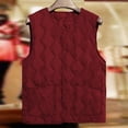 thumbnail image 1 of Miqool Womens Puffer Vest Lightweight Crew Collar Sleeveless Quilted Jackets Button Fall Spring Plus Size Coat Outerwear, 1 of 3