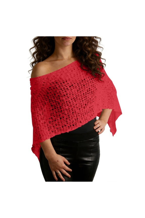 Womens Sheer Poncho Top Knit Crochet Lightweight See Through Shawl Bolero Sweater Summer Shrug Beach Cover Ups Beachwear
