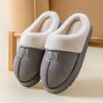 thumbnail image 1 of Miqool Womens Slipper Warm Comfy Foam House Slippers Knitted Shoes Lined Anti-Skid Rubber Sole Bedroom Cozy Indoor Outdoor Slippers, 1 of 3