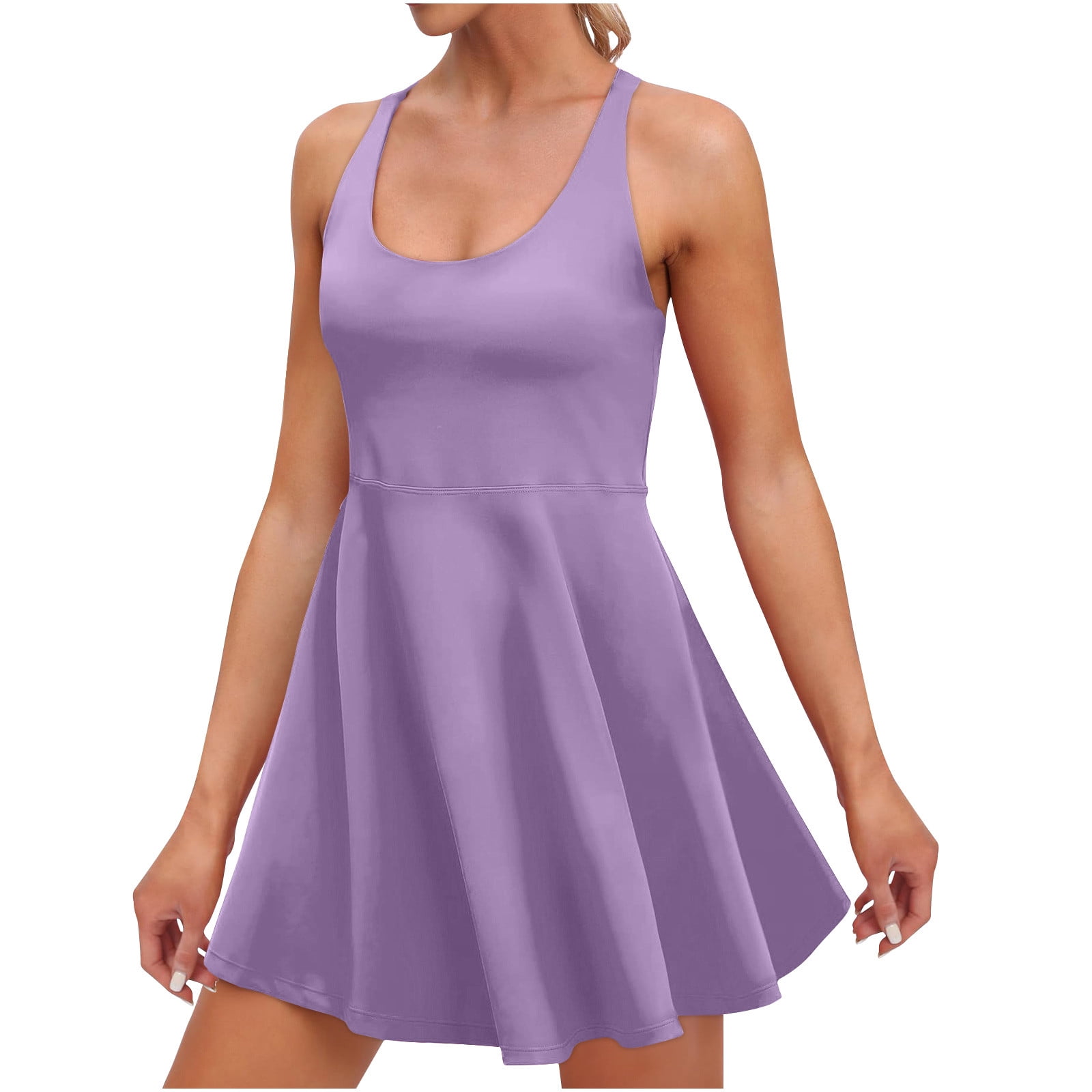 Miqool Womens Tennis Dress Built in Shorts & Bra Adjustable Straps Crisscross Back Summer Exercise Workout Mini Dress Golf Athletic Dresses for Women Miqool Womens Tennis Dress Built in Shorts & Bra Adjustable Straps Crisscross Back Summer Exercise Workout Mini Dress Golf Athletic Dresses for Women