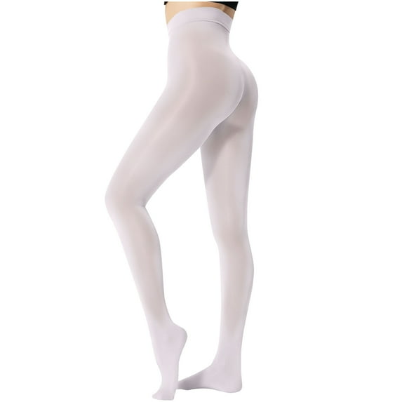 Miqool Womens Tights Opaque Ballet Dance Tights Stockings for Women High Waist 80D Control Top Run Resistant Pantyhose
