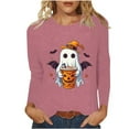 thumbnail image 1 of Miqool Womens Tops Cute Festival Fall Shirts Halloween Long Sleeve Pumpkin T-Shirts Casual Thanksgiving Graphic Tee Tops, 1 of 7