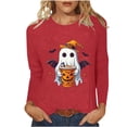 thumbnail image 1 of Miqool Womens Tops Cute Festival Fall Shirts Halloween Long Sleeve Pumpkin T-Shirts Casual Thanksgiving Graphic Tee Tops, 1 of 7