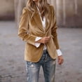 thumbnail image 1 of Miqool Womens Velvet Blazer Suit Jacket One Button Warm Blazer for Winter Wedding Prom Party Women Jacket, 1 of 8