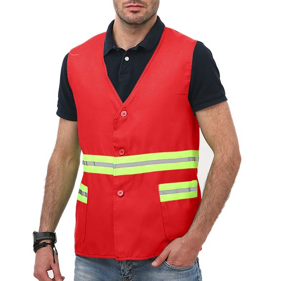 Miqool Yellow Reflective Safety Vests - High Visibility Vest ANSI Class 2 Construction Work Vest for Women & Men, Meets ANSI Standards