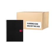Miquel Rius Case of 10 M Original 1 Subject Notebooks, Lined 11 x 8.5, 80 Sheets Heavyweight Paper, Micro-Perforated & 3-Hole Punched, Black/Red Poly Cover