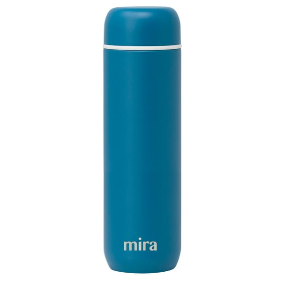 Mira 10 oz Insulated Small Thermos Flask, Kids Vacuum Insulated Water Bottle, Leak Proof, Denim