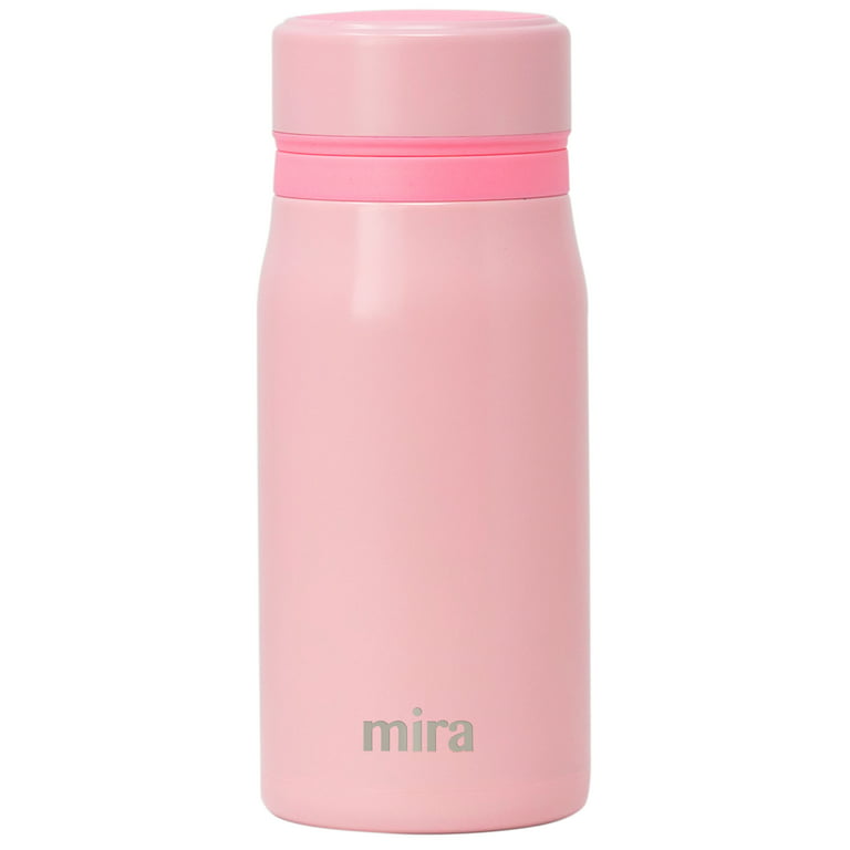 Mira 12oz Insulated Small Thermos Flask, Kids Vacuum Insulated Water  Bottle, Leak Proof, Rose Pink 