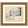 thumbnail image 1 of Mira 14x12 Gold Ornate Wood Frame and Double Matted Museum Art Print Titled - Girl Picks Up Doll at Counter Found Objects (1852 - 1905), 1 of 4