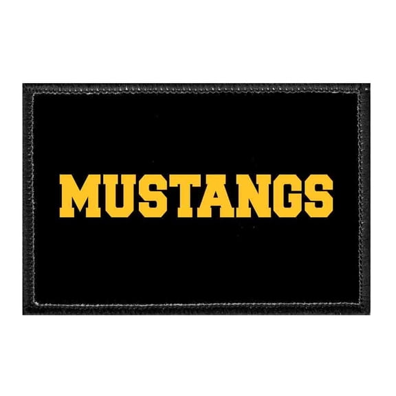 Mustangs On Black - Removable Patch