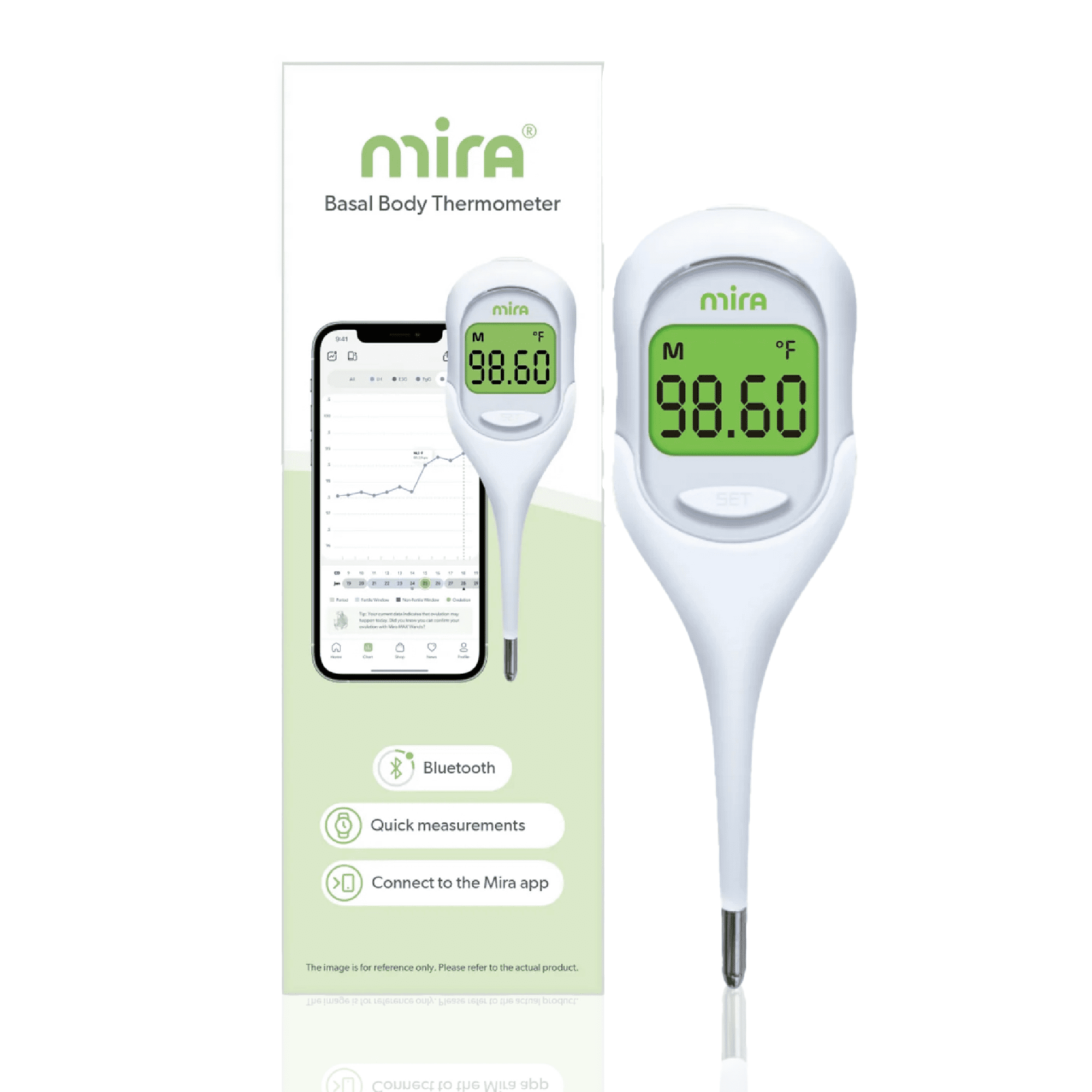 Mira Digital Basal Body Thermometer for Ovulation & Fertility, Bluetooth & Mira App