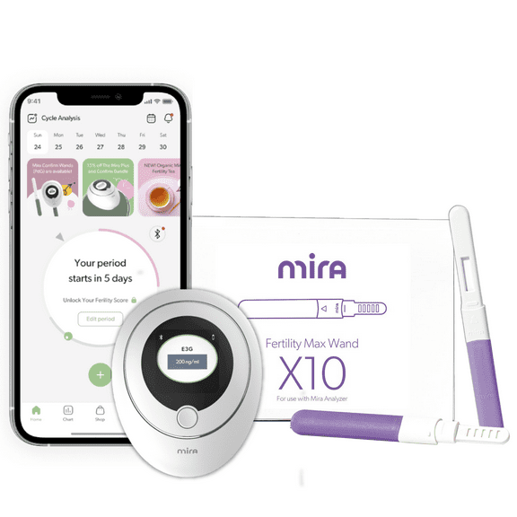 Mira Fertility MAX Starter Kit, Includes Analyzer + 10 Max Wands