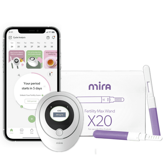 Mira Fertility MAX Starter Kit, Includes Analyzer + 20 Max Wands