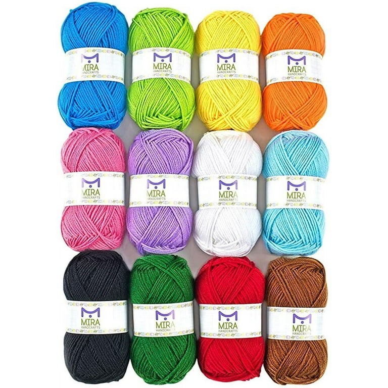 6 Park 300g Yarn Skeins Assorted Colors Crochet Yarn,Acrylic Yarn Skeins  Includes 650 Yards，Acrylic Soft Yarn for Knitting Crochet and Crafts in  2023