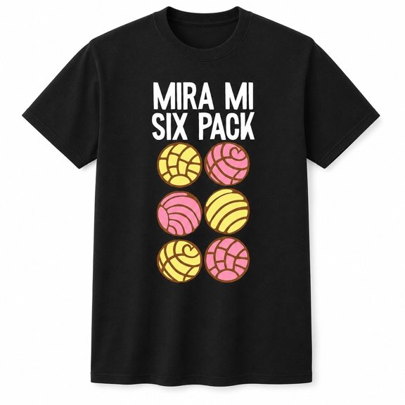 Mira Mi Six Pack Concha Graphic T-Shirt, Funny Pan Dulce Unisex Tee