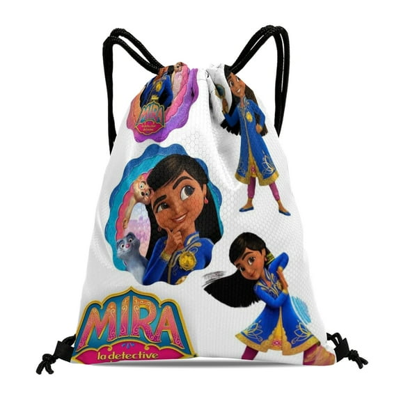 Mira Royal Detective Drawstring Sack:Ideal for fitness, hiking, swimming, travel, beach, and shopping, with a waterproof feature, size 15.7*17.7 inches.