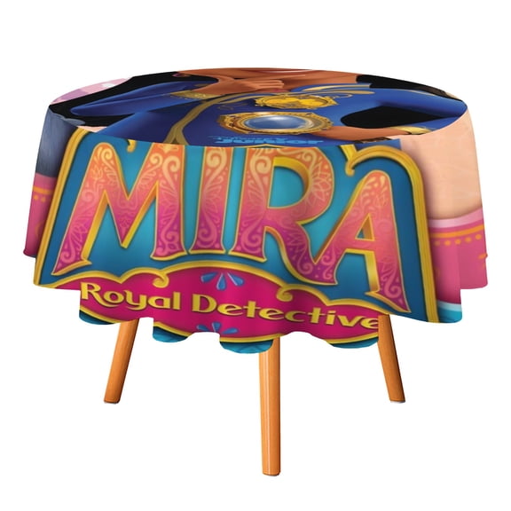 Mira Royal Detective-Theme Round tablecloth has an iconic print, fits most tables, and is easy to care for perfect gifts for fans friends and family.diameter60''(152cm)