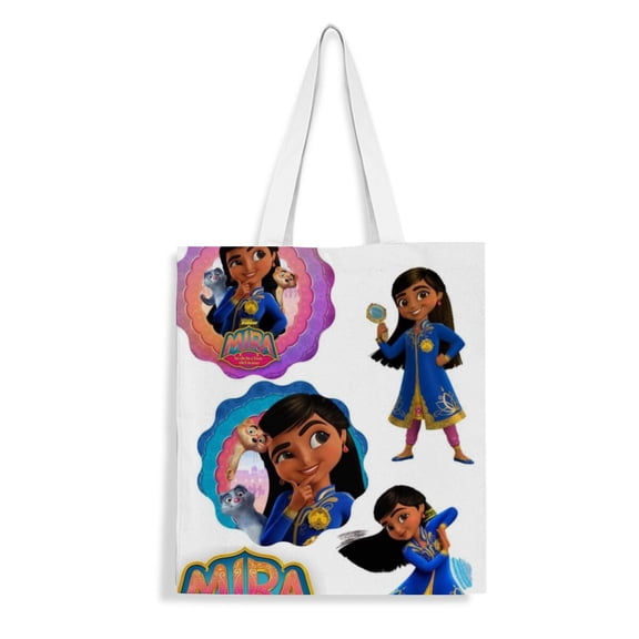 Mira Royal Detective canvas Tote Bag handbag: Cute cat design tote for women, perfect for grocery shopping, featuring a reusable style and inner zipper, dimensions 13.8 x 15.8 inches (35x40cm).