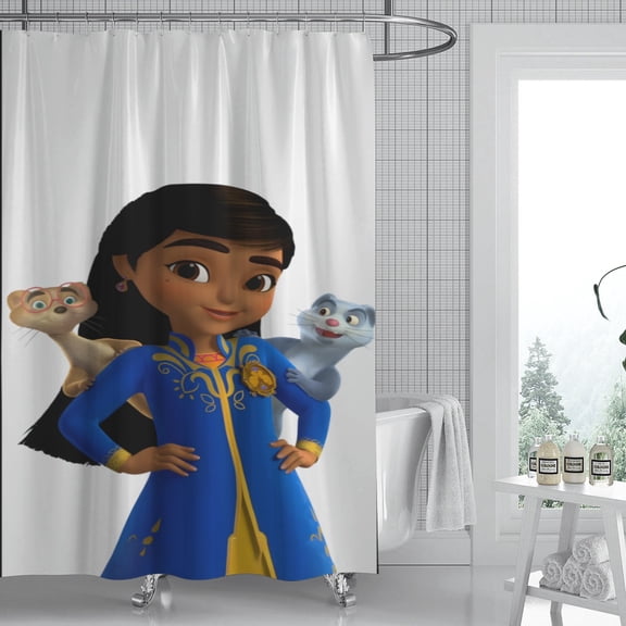 Mira Royal Detective shower curtain has a striking design, is waterproof, and installs with ease, bringing a lively atmosphere to your bathroom. Size: 59" x 71" (150 x 180 cm).