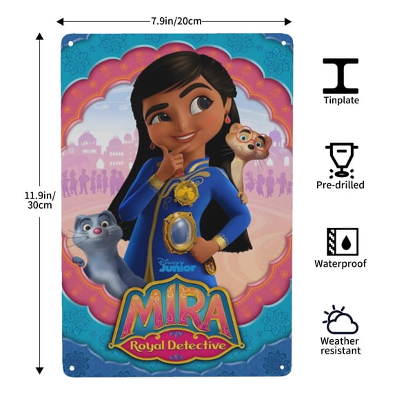 Mira Royal Detective-themed Tin Painting tin artwork, 812 in (2030 cm), HD visuals, a 2026 model that brightens the room and refreshes decor.
