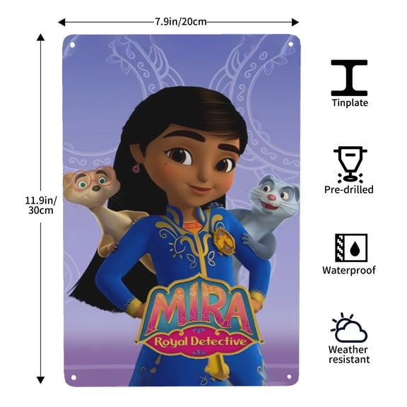 Mira Royal Detective-themed Tin Painting tin painting, 812 in (2030 cm), HD clear printing, a 2026 new release that adds personality and beautifies the home.