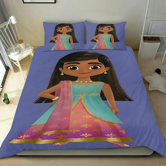 Mira Royal Themed Bed Sheet Set Three Piece Set 53x79 Inches Comfortable And Skin Friendly Unique Design Creating A Star Studded Night