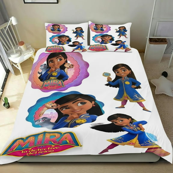Mira Royal Themed Bed Sheet Set Three Piece Set 53x79 Inches Comfortable And Skin Friendly Unique Design Creating A Star Studded Night